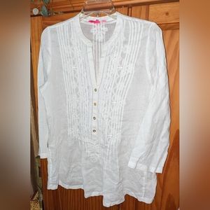 Lilly Pulitzer linen Sarasota tunic.Sizr S